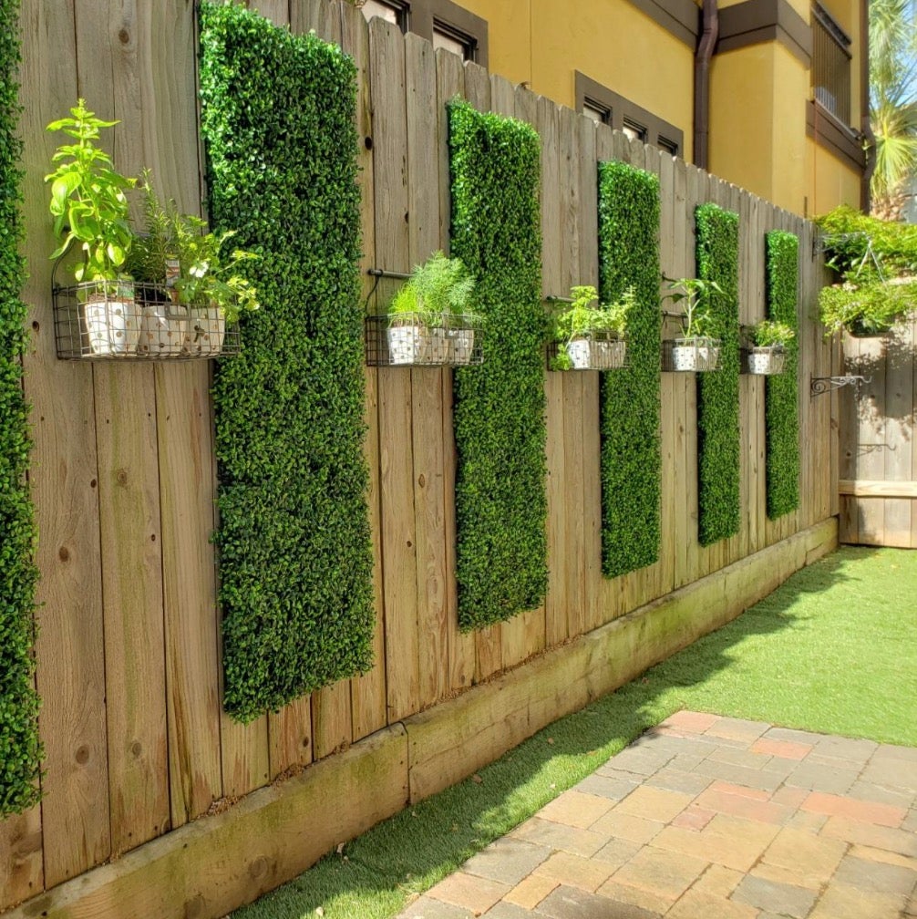 Greenery Wall Backdrop Artificial Boxwood Hedges Panels for Party Decoration-ubackdrop