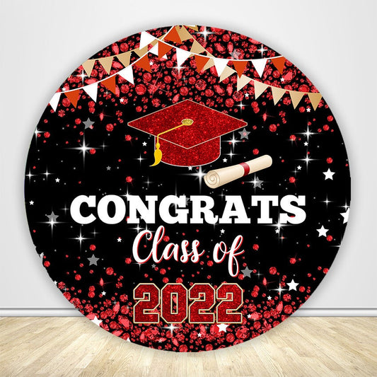 2022 Graduation Circle Backdrop Cover-ubackdrop