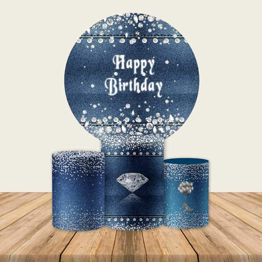 30th Birthday Round Backdrop-ubackdrop