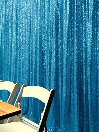 Light Blue Photography Sequin Fabric Backdrop for Party Prom-ubackdrop