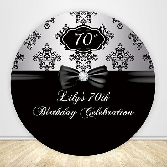 70th Birthday Circle Backdrop Cover-ubackdrop