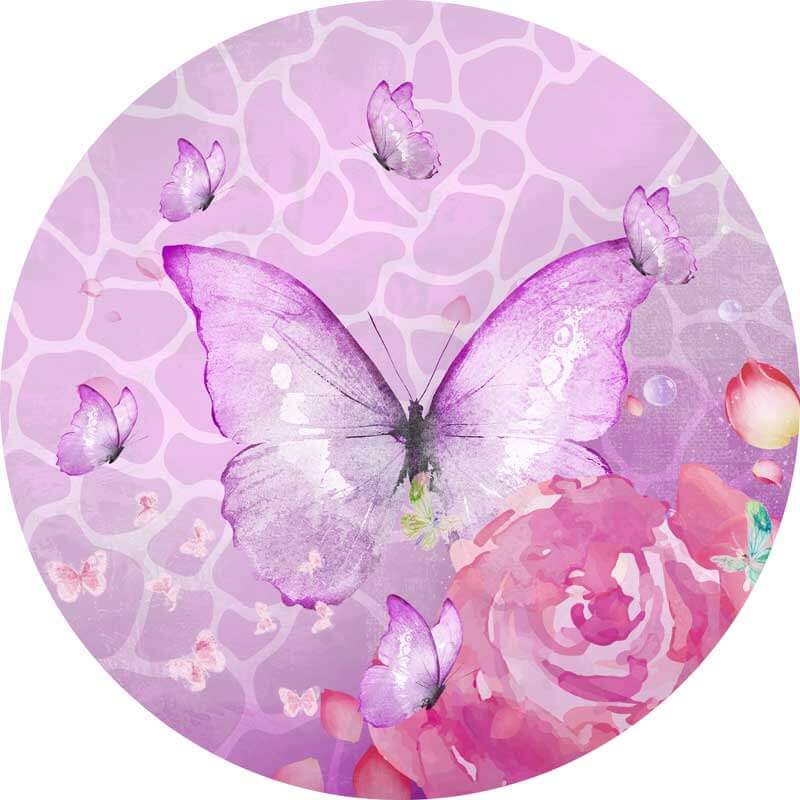 Butterfly Round Backdrop-ubackdrop