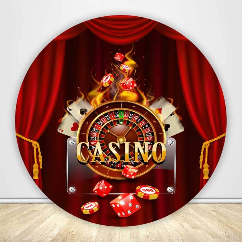 Casino Dice Circle Backdrop Cover-ubackdrop