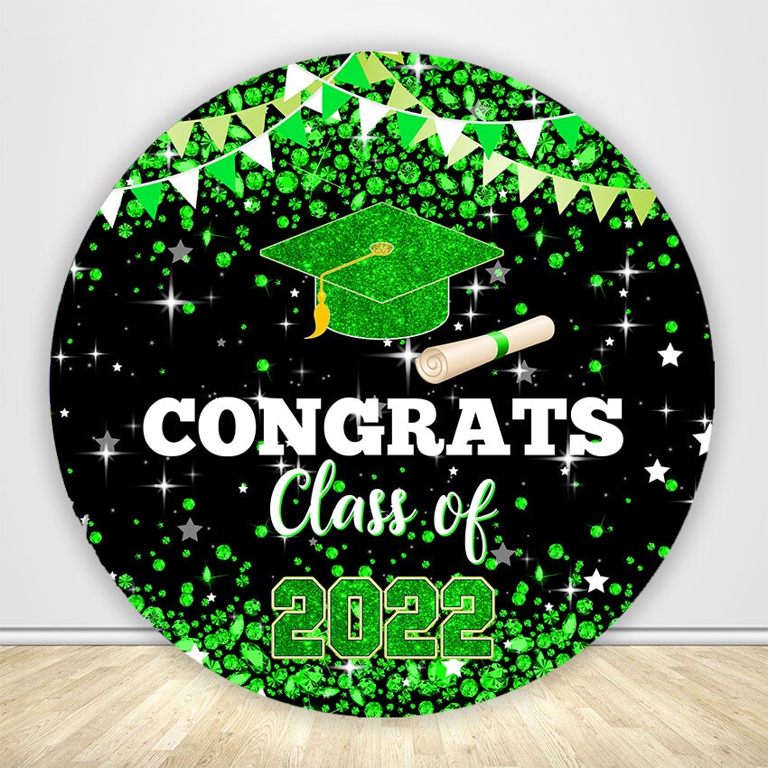 Class of 2022 Glitter Circle Backdrop Cover-ubackdrop