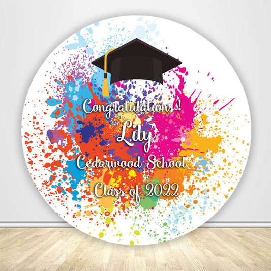 Class of 2022 Graduation Circle Backdrop Cover-ubackdrop