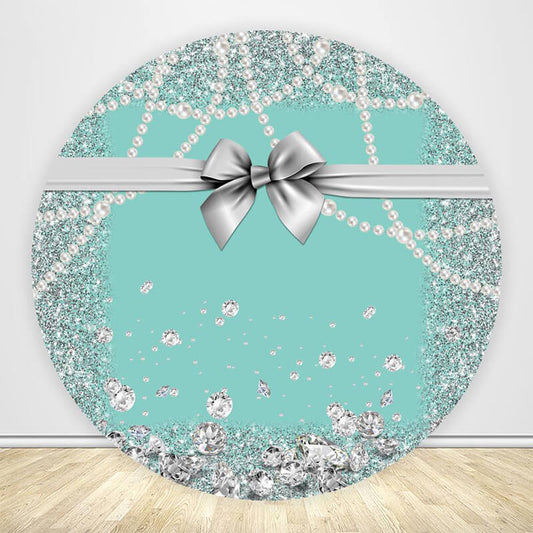 Diamonds and Pearls Round Backdrop-ubackdrop