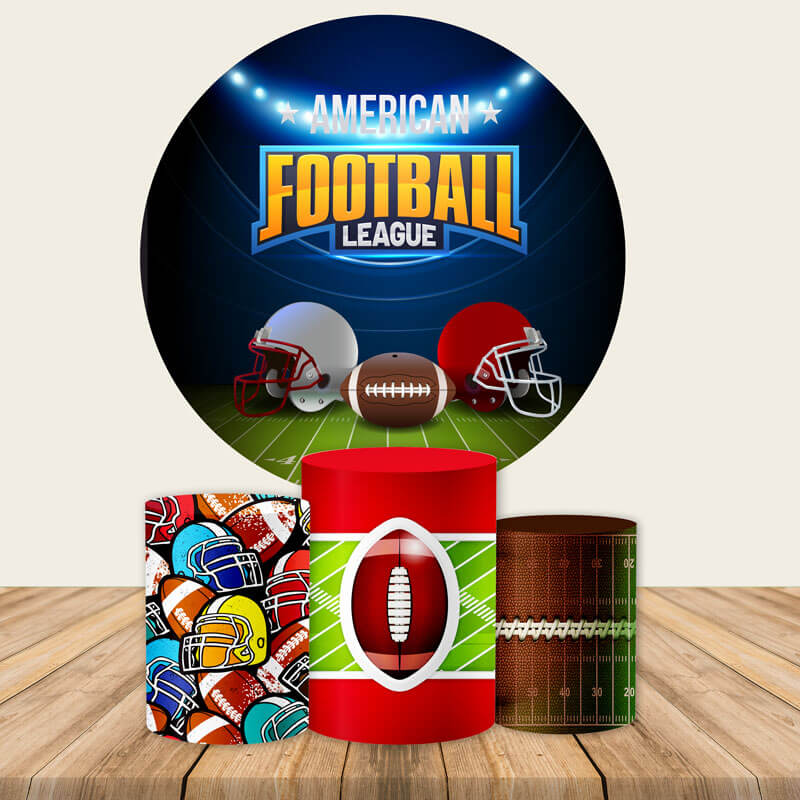 Football Theme Circle Backdrop Cover-ubackdrop