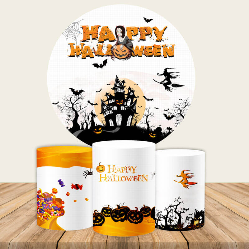 Halloween Backdrop Circle Backdrop Halloween Photo Backdrop Ideas-ubackdrop