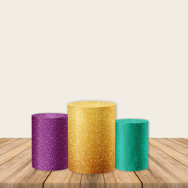 Purple Gold Green Utility Pedestal Covers Plinth Cover Printed Fabric Pedestal Cover-ubackdrop