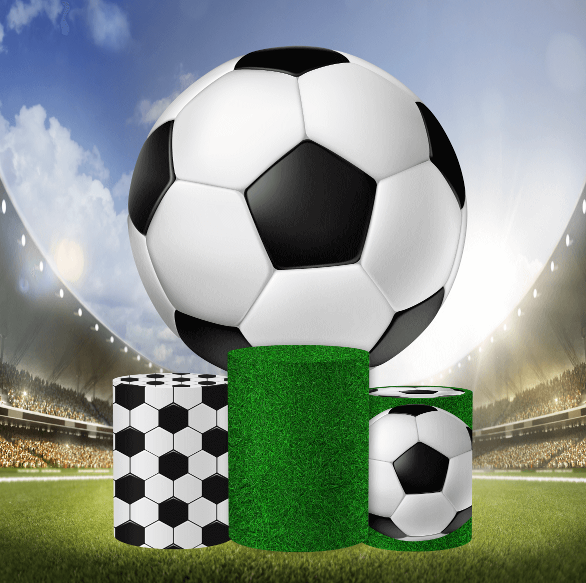 Football Round Backdrop Circle Football Field & Grass Photography Backdrop-ubackdrop