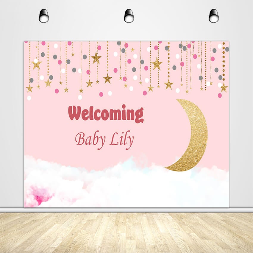 Star Girl Baby Shower Decoration Backdrop-ubackdrop