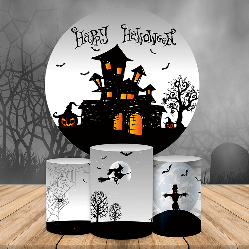 Halloween Round Backdrop-ubackdrop