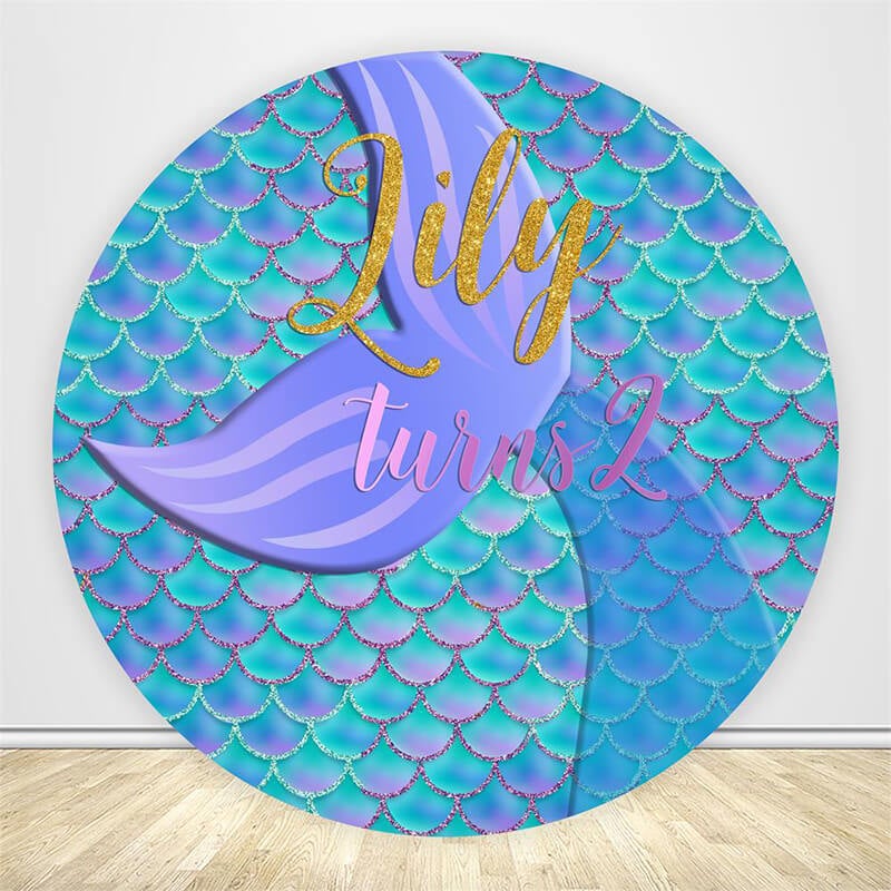 Mermaid Tail Circle Backdrop Cover-ubackdrop