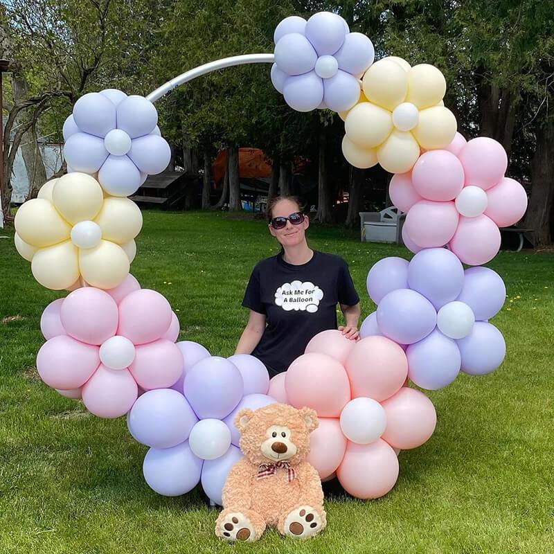 Party & Hoop Balloon Circle Loop Flower Arch Photo Booth Backdrop Stand Round Backdrop-ubackdrop