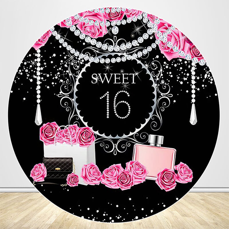 Sweet 16 Round Backdrop-ubackdrop