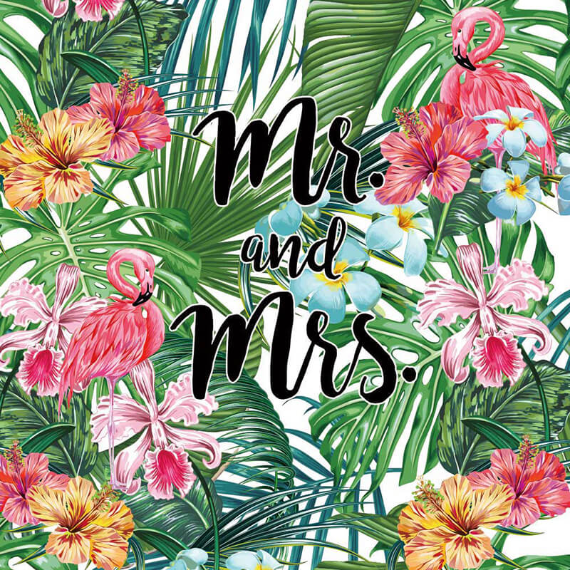 Tropical Wedding Tension Fabric Backdrop Frame with Cover-ubackdrop