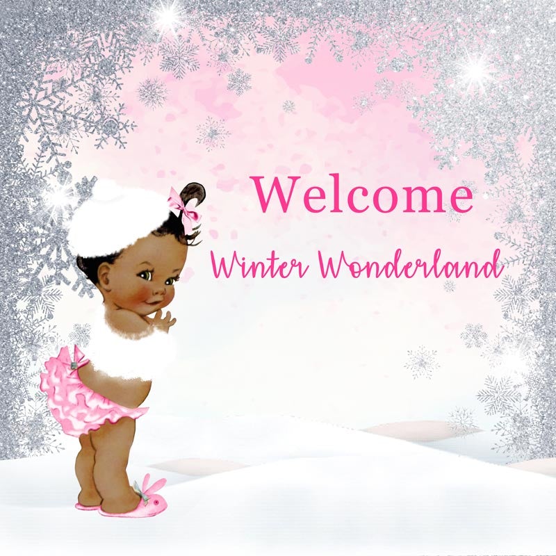 Winter ONEderland Backdrop Winter Wonderland Party Decor-ubackdrop